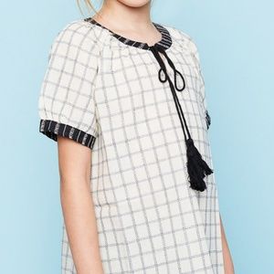 Hayden L.A. girls navy and white short sleeve top